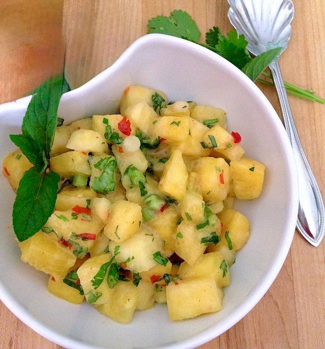 Fresh pineapple relish.