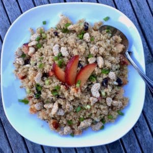 Quinoa fruit salad.