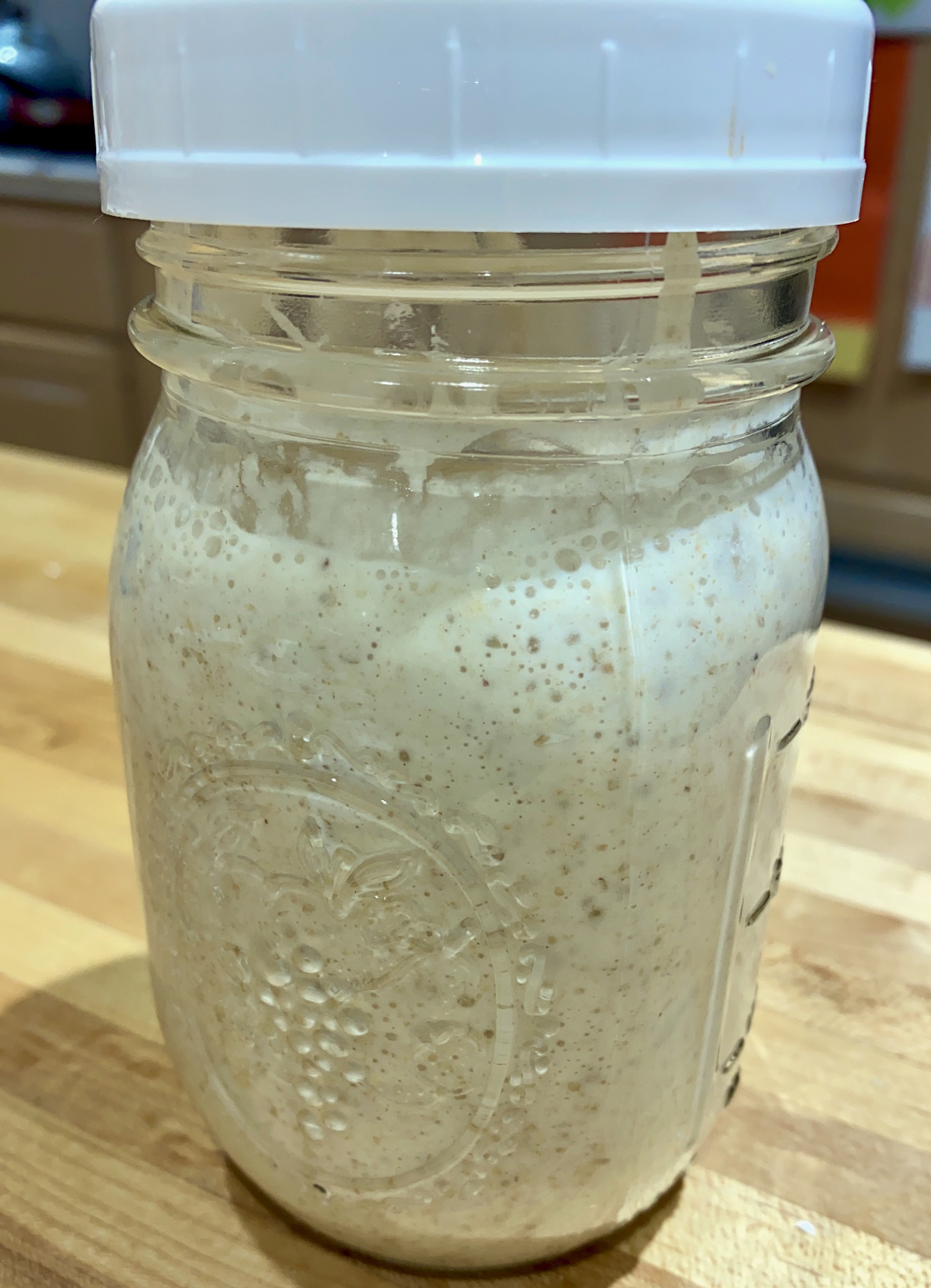 jar of sourdough starter