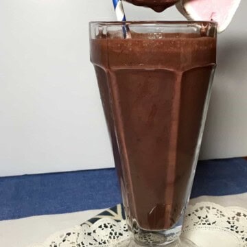Wild blueberry frozen hot chocolate.
