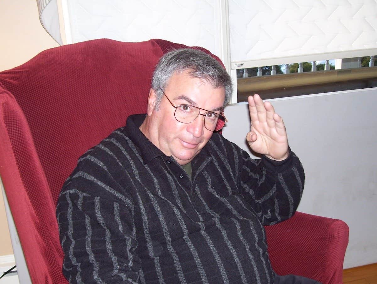 My brother waving good-bye.