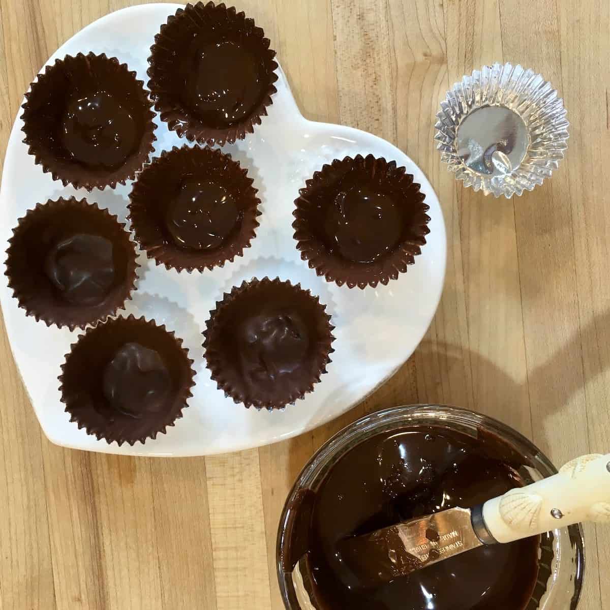 Frozen margarita chocolate cups.