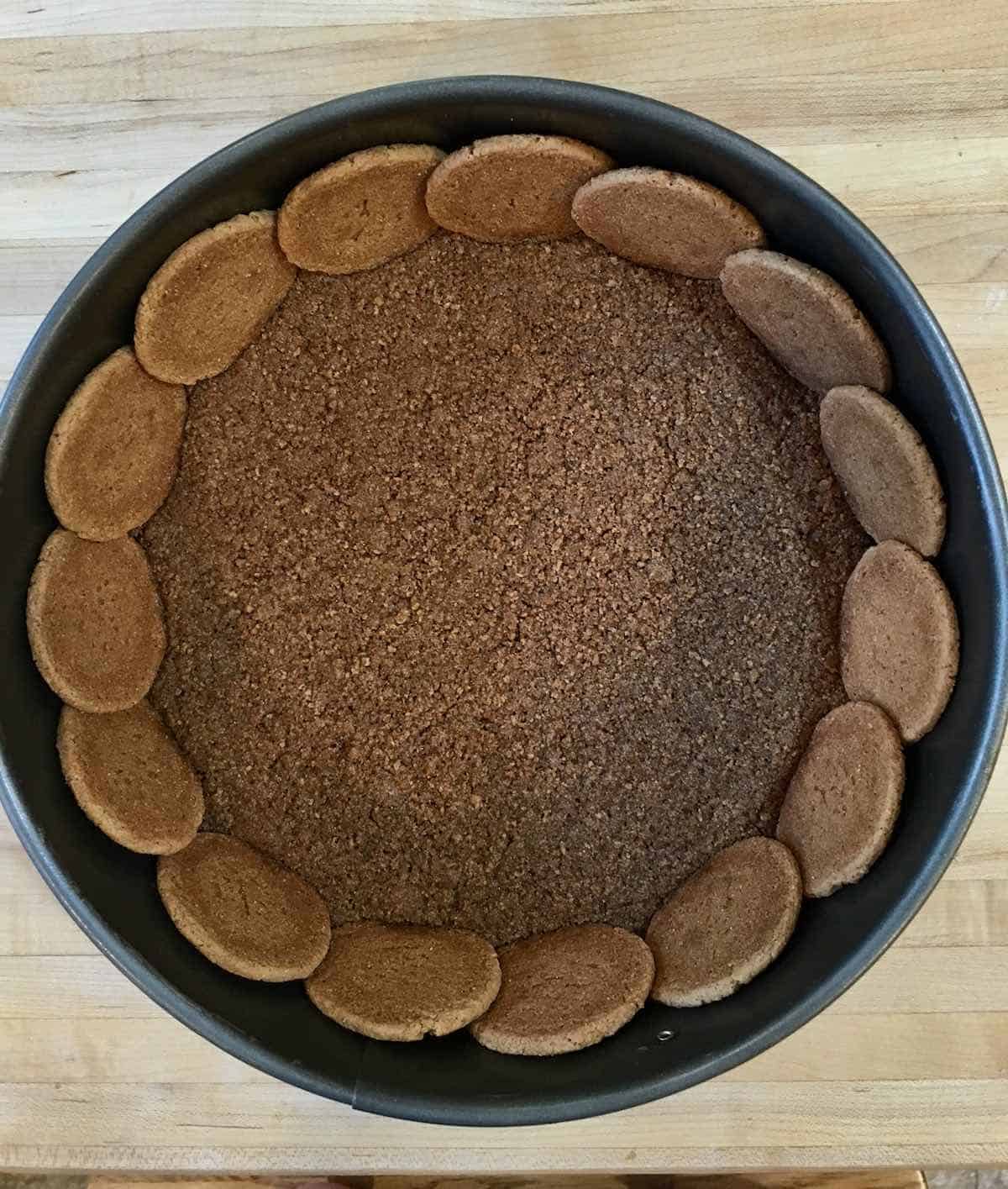 Cookie crust for best pumpkin harvest torte.