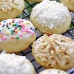 Italian cookies with sprinkles and coconut