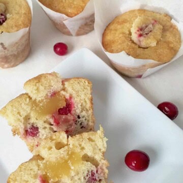 Cranberry lemon muffins made with the best cranberries for all seasons.