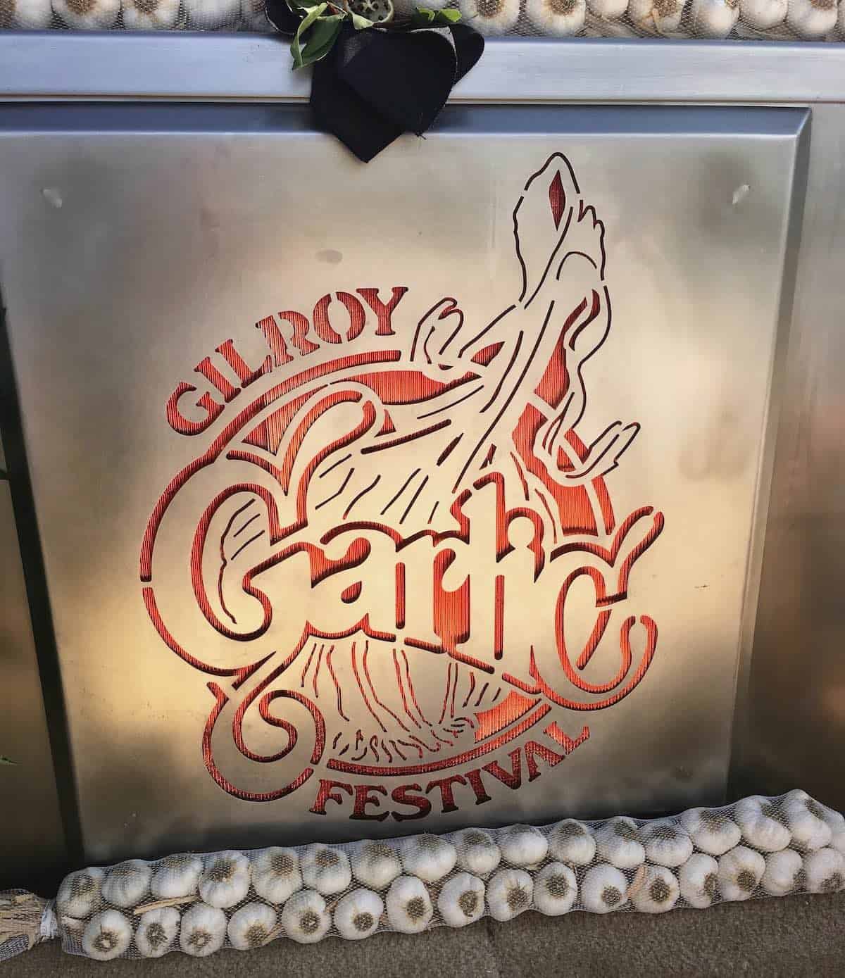 Gilroy garlic sign.