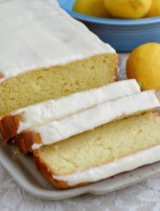 sliced lemon cake