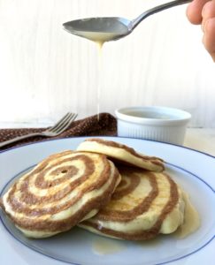 Cinnabon pancakes and syrup.