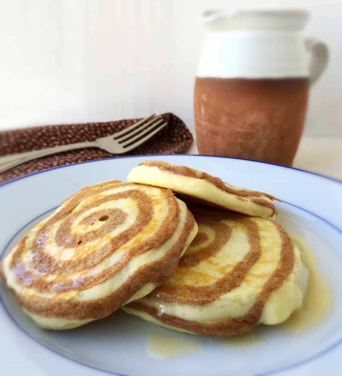 Cinnabon pancakes and syrup.