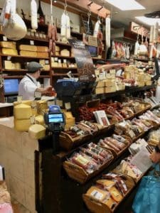 Italian market cheese shop.