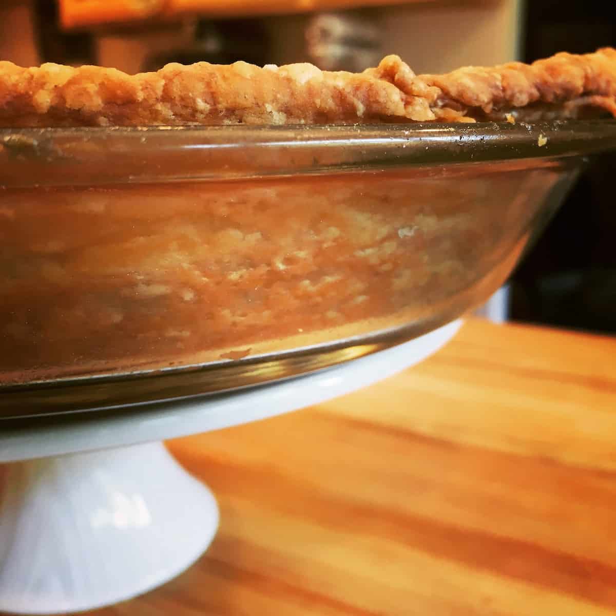 Baked pie crust.