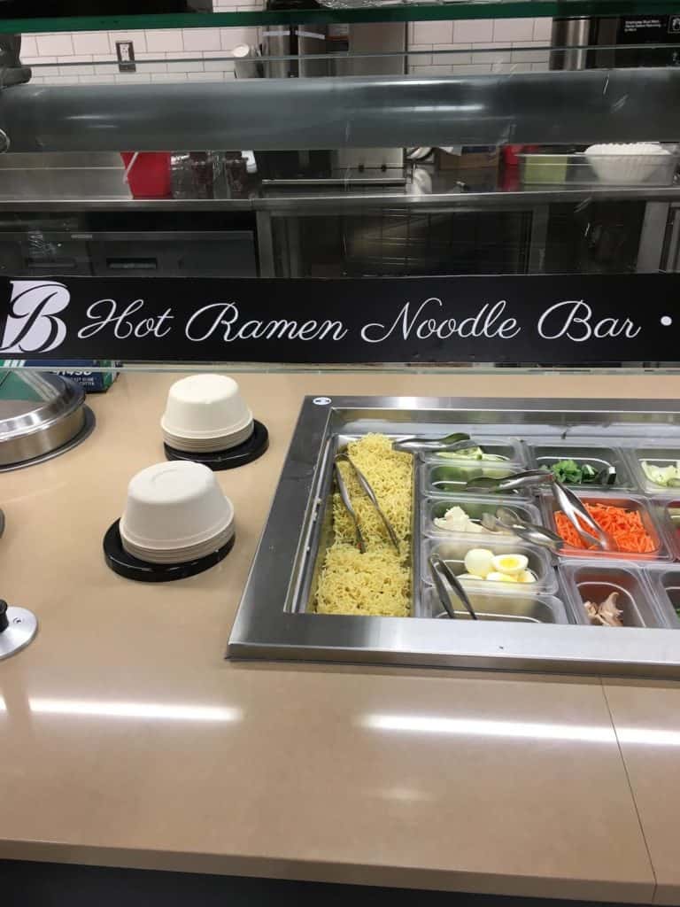 Hot ramen noodle bar.