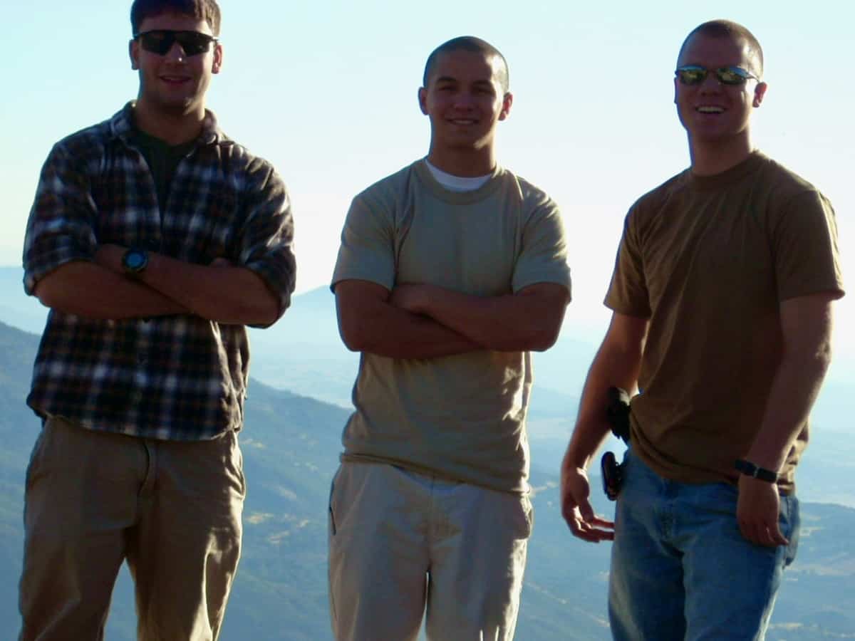 Will and two friends hiking.