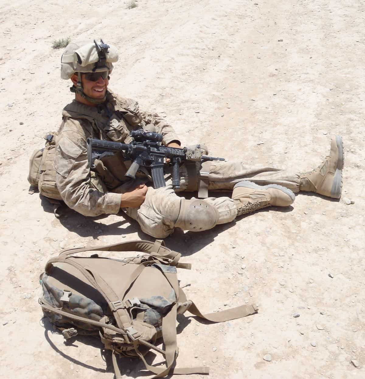 my son in the trenches of Afghanistan