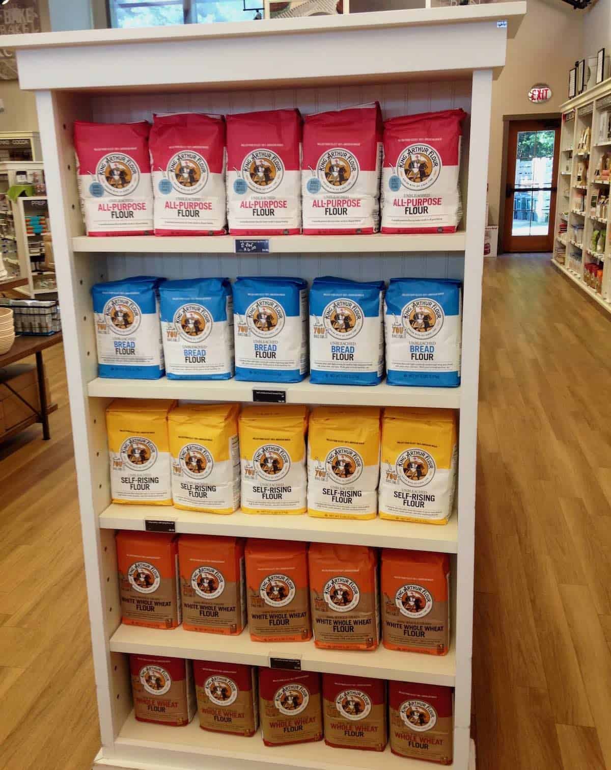 King Arthur Flour variety display.