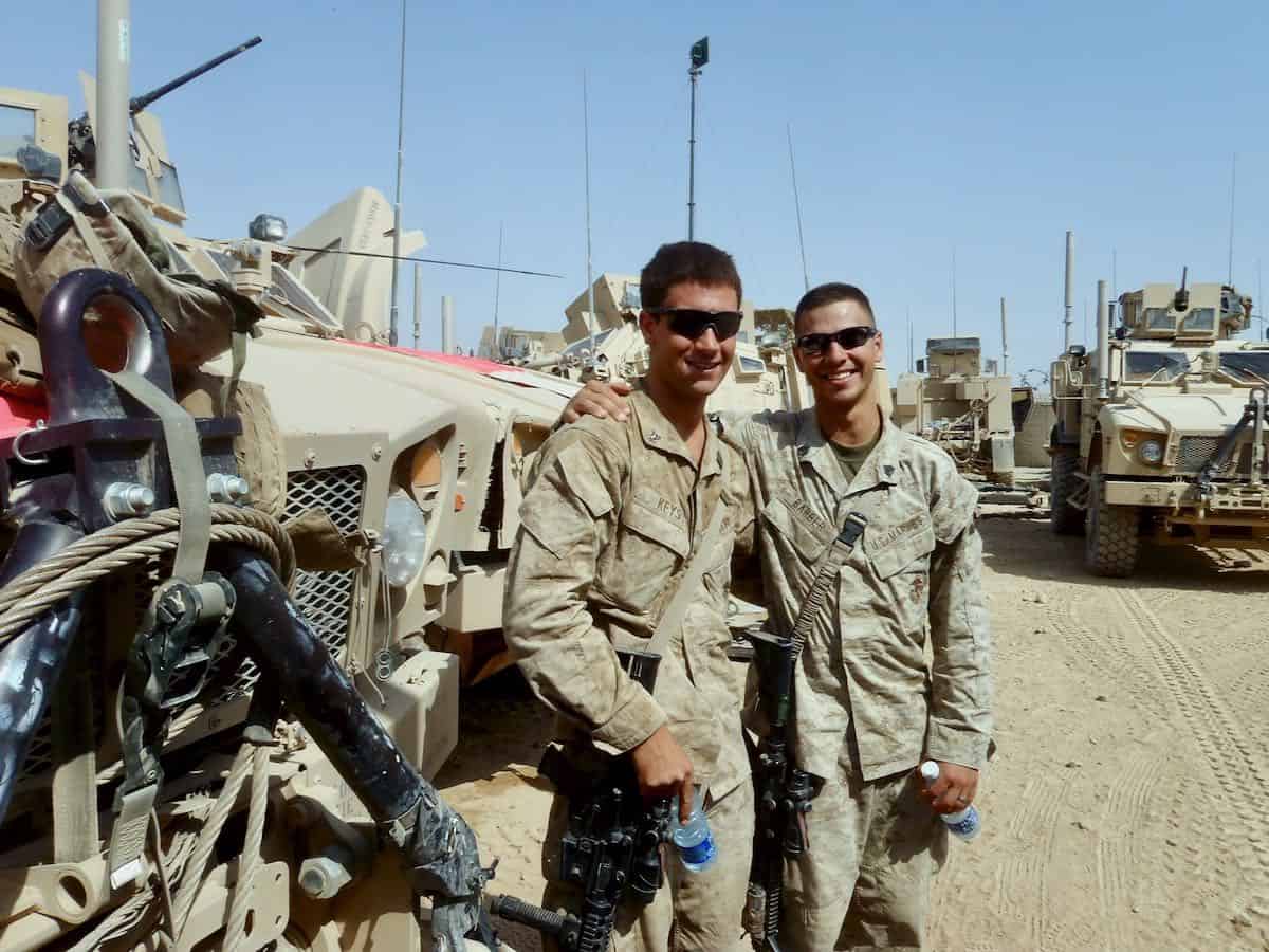 Will and friend in Afghanistan.