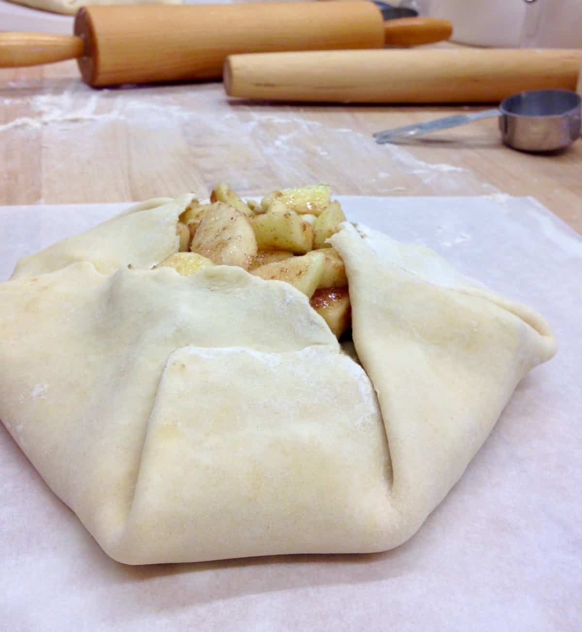 Rustic apple tart.