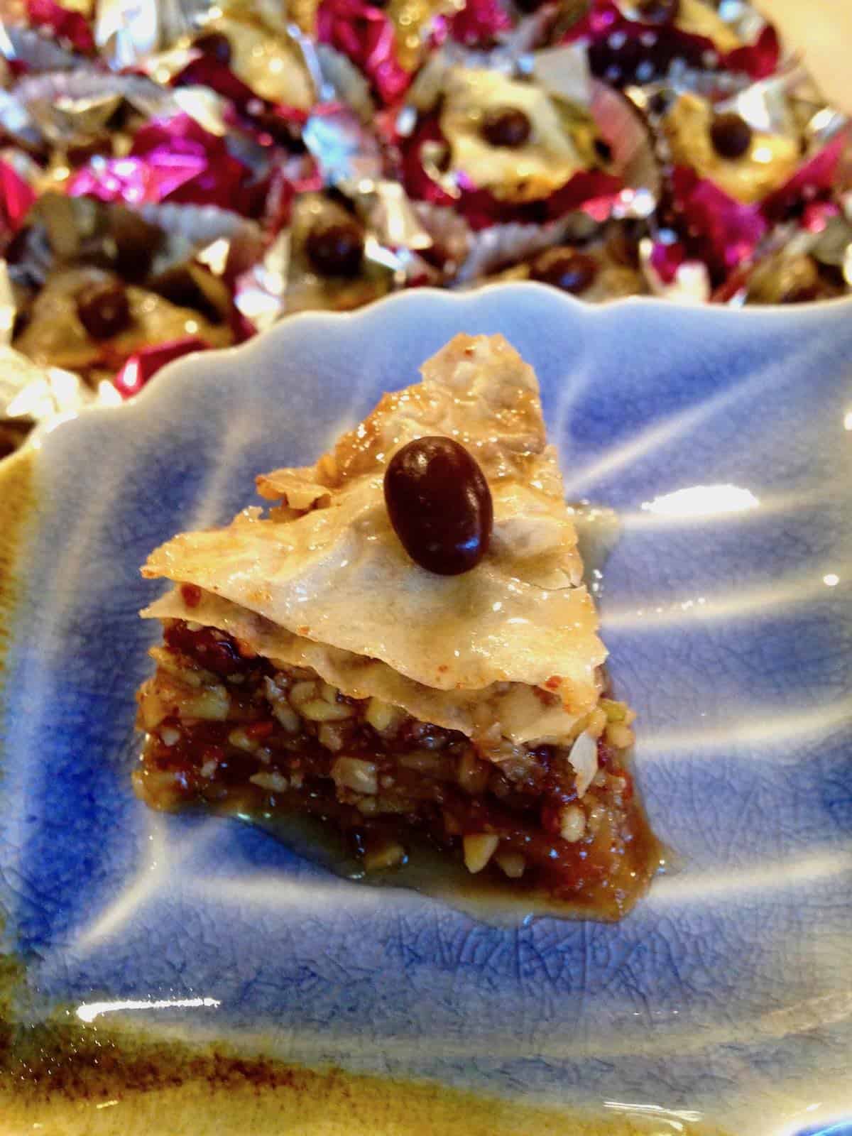 Single piece baklava.