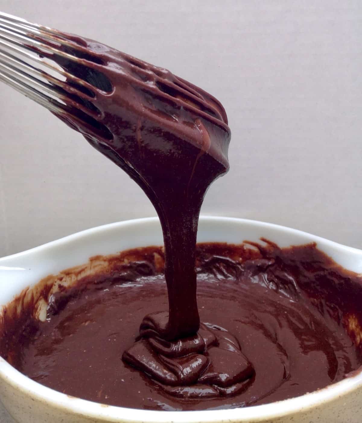 Brownie batter.