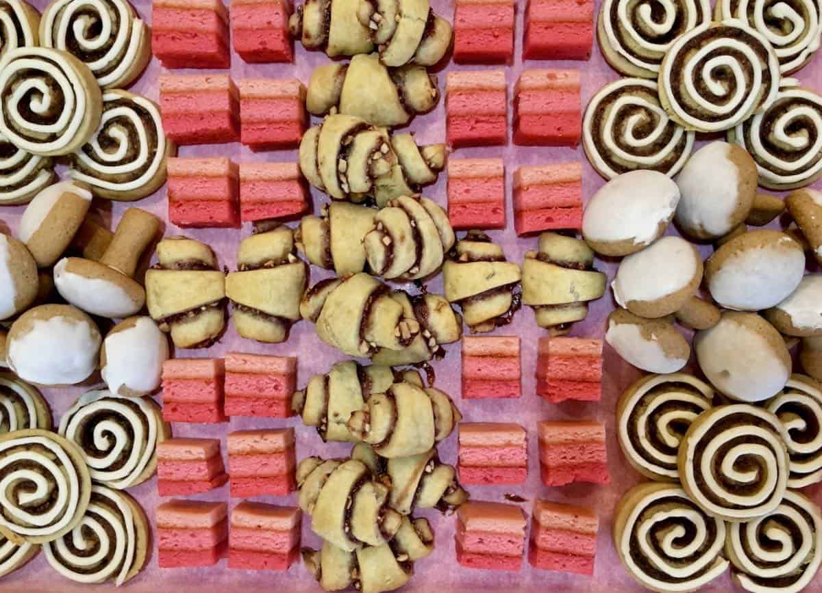 Christmas cookie tray.
