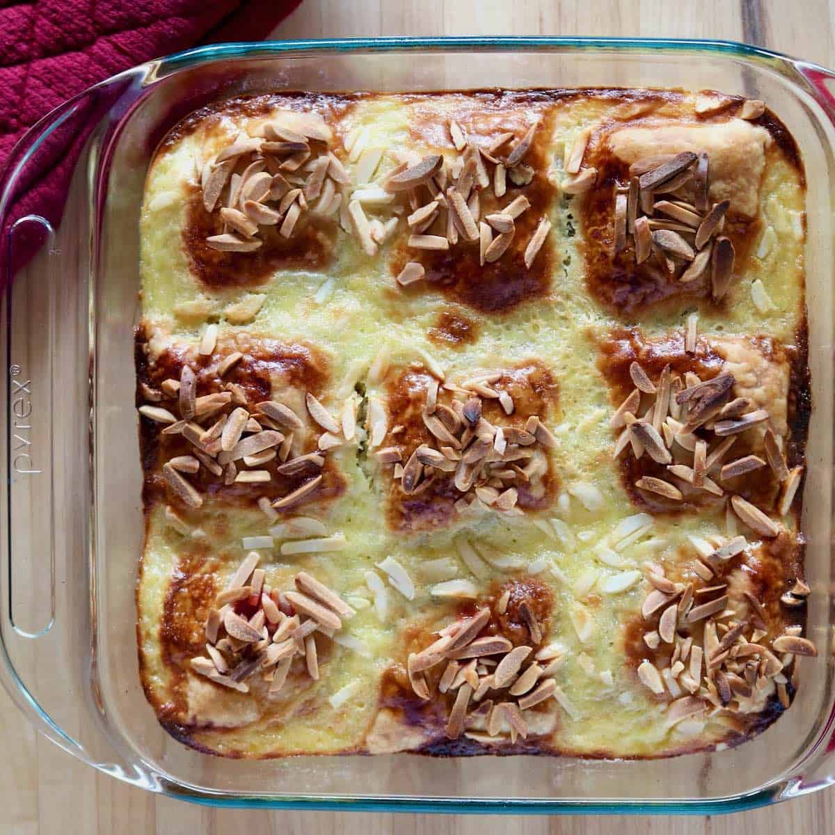 Just baked Cranberry Crème Brûlée Breakfast Pastry.