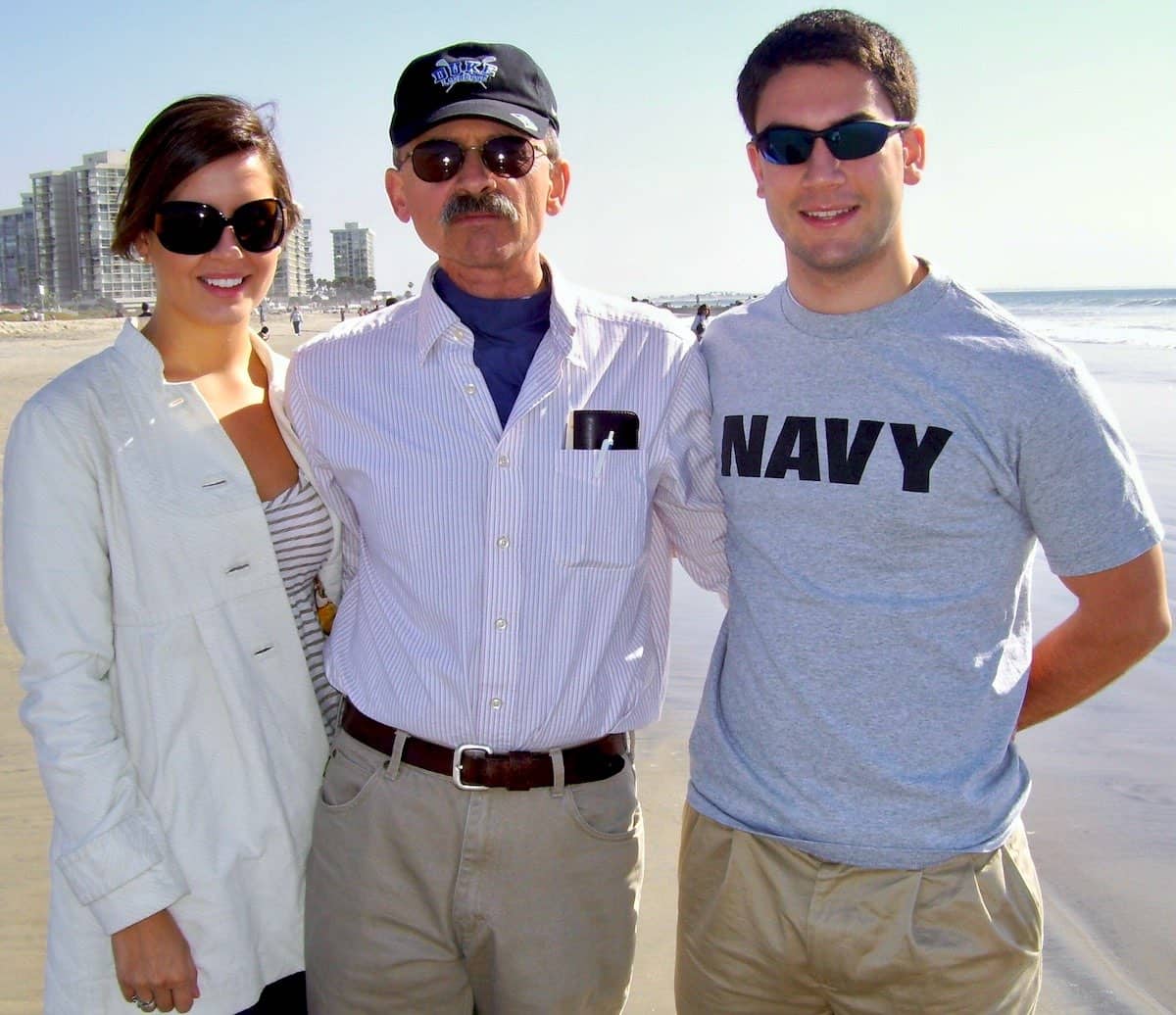 my husband and kids in San Diego