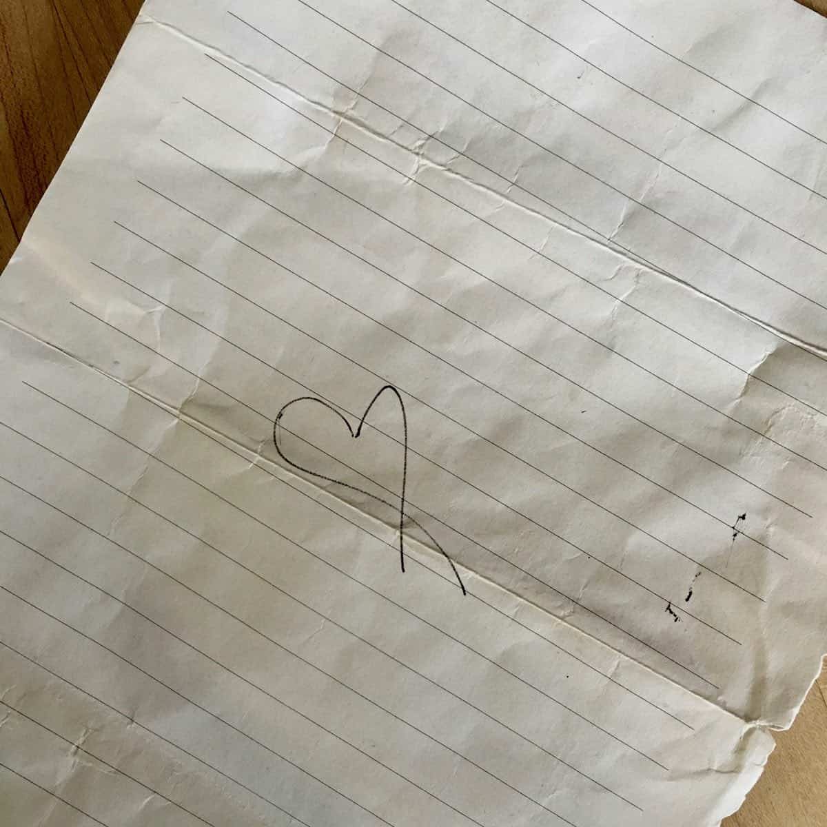 Heart on paper.