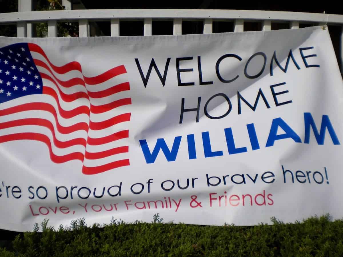 welcome home William sign