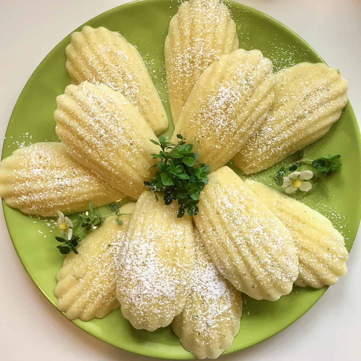 Lemon thyme madeleines are good food for thought.