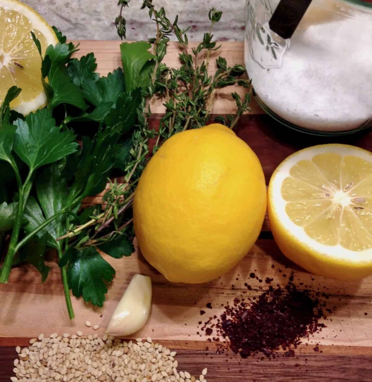 Zahtar ingredients.
