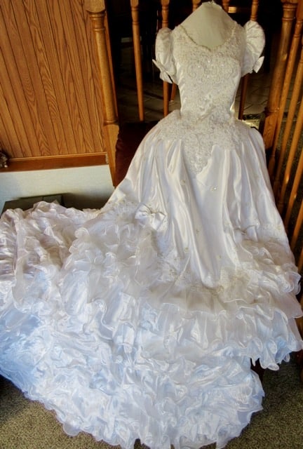 Old wedding dress.