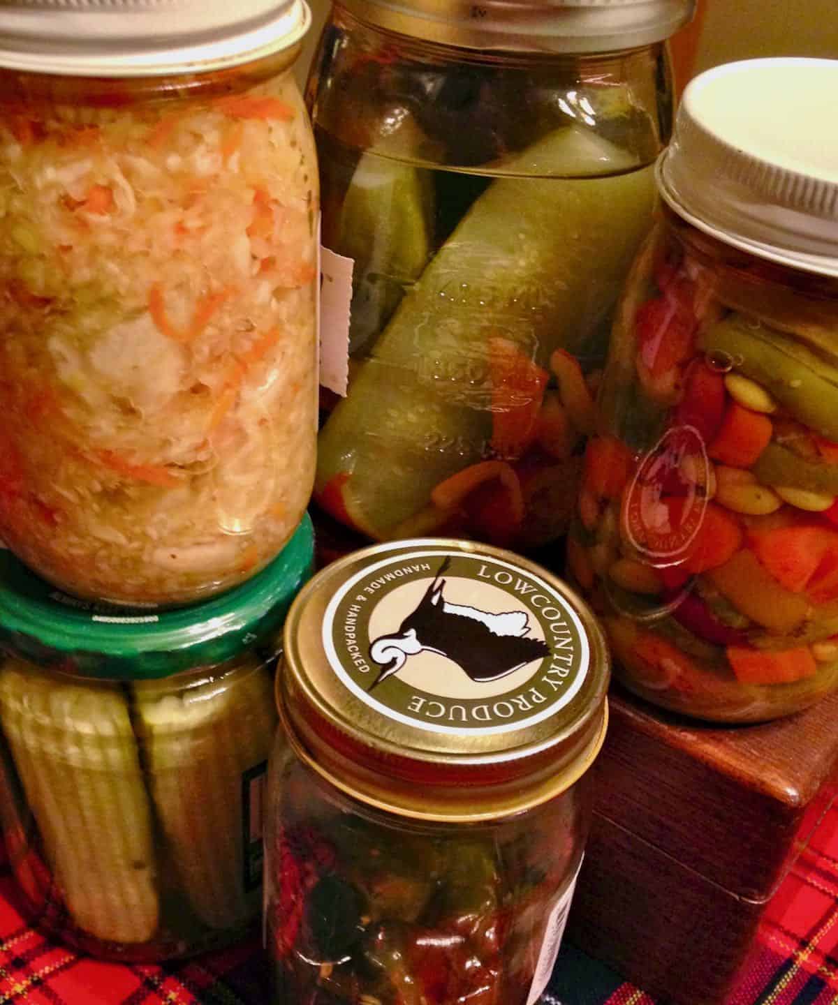 In a pickle with all kinds of pickles.