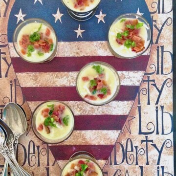 Liberty allows you to garnish these Potato Leek Shooters any way your heart desires.