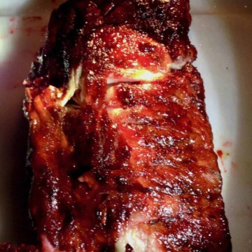 Asian glazed ribs.