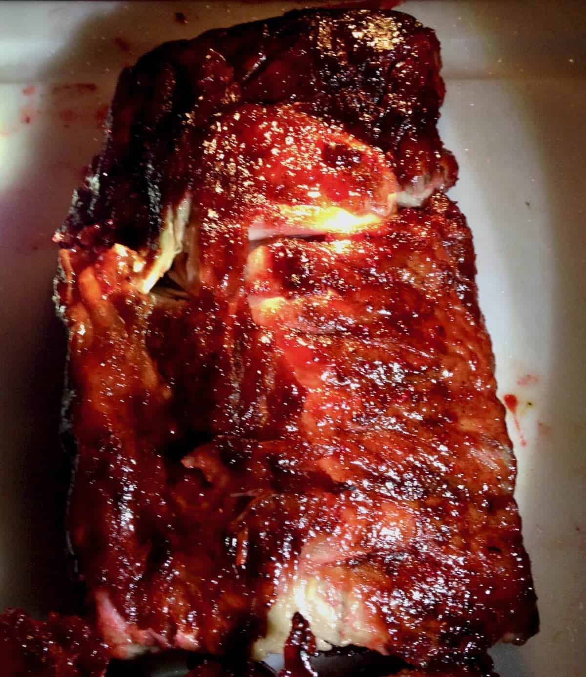 Asian glazed ribs.
