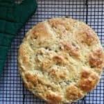 Irish soda bread on rack