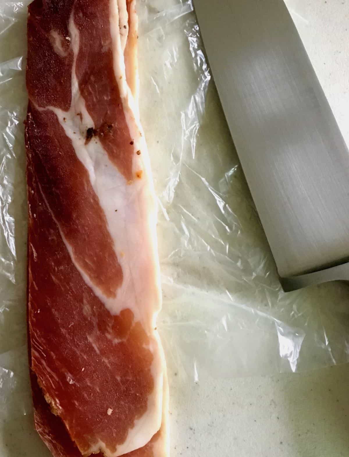 Speck and a knife.