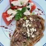 grilled steak and watermelon wedge salad