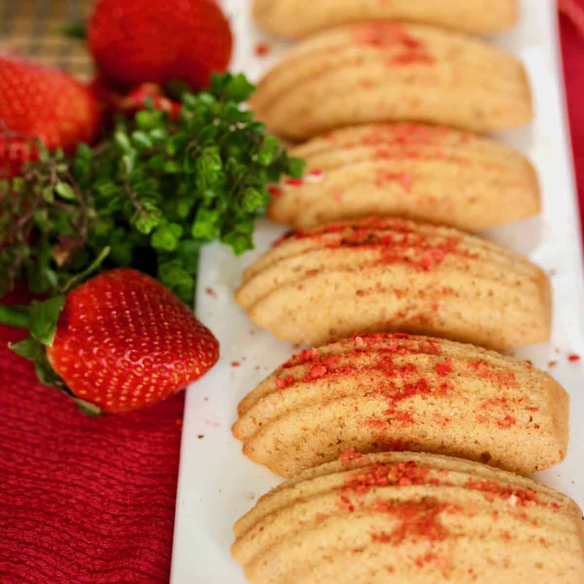 The Easiest Strawberry Madeleine Cookies Recipe