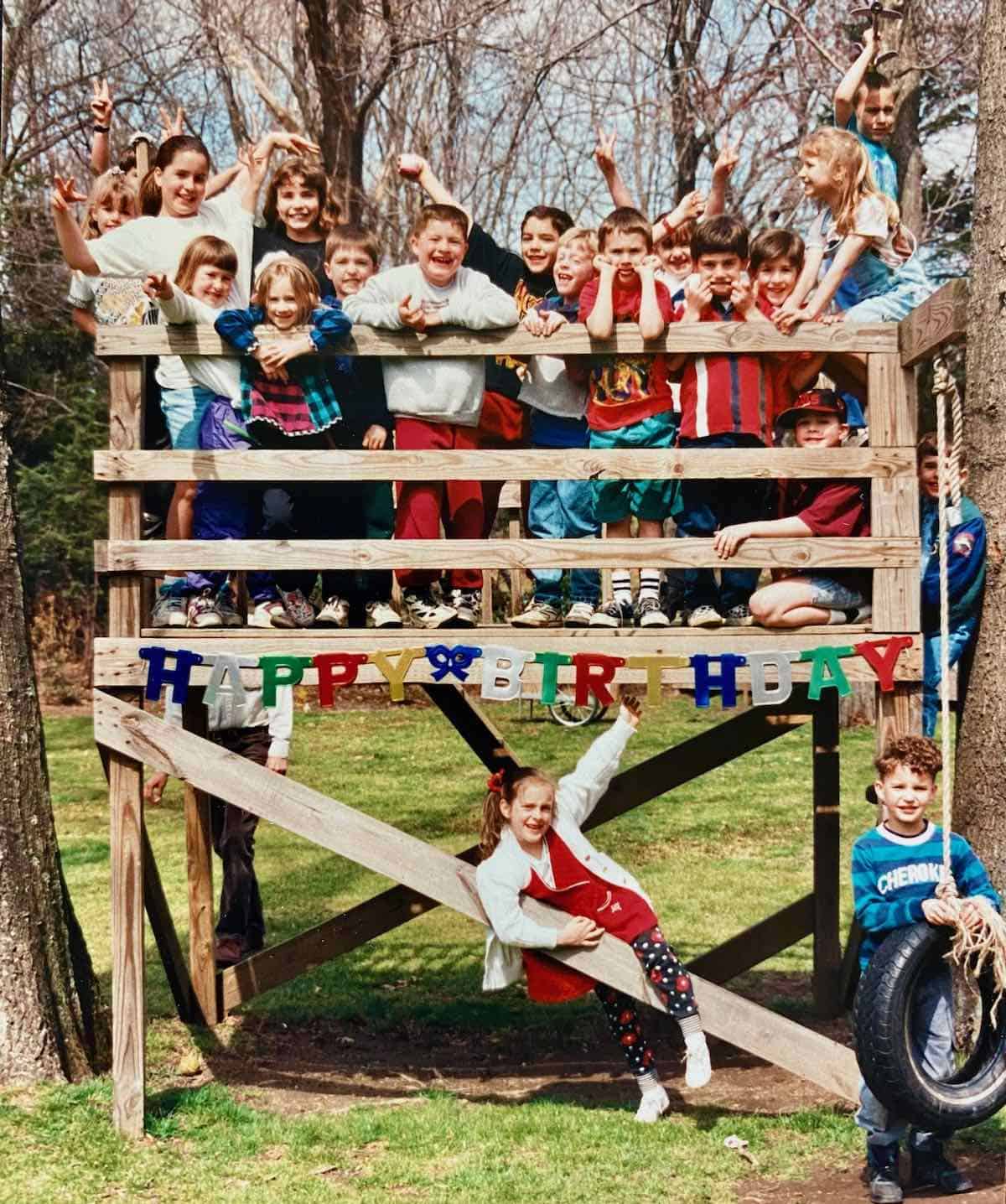 Will and friends in a treehouse.