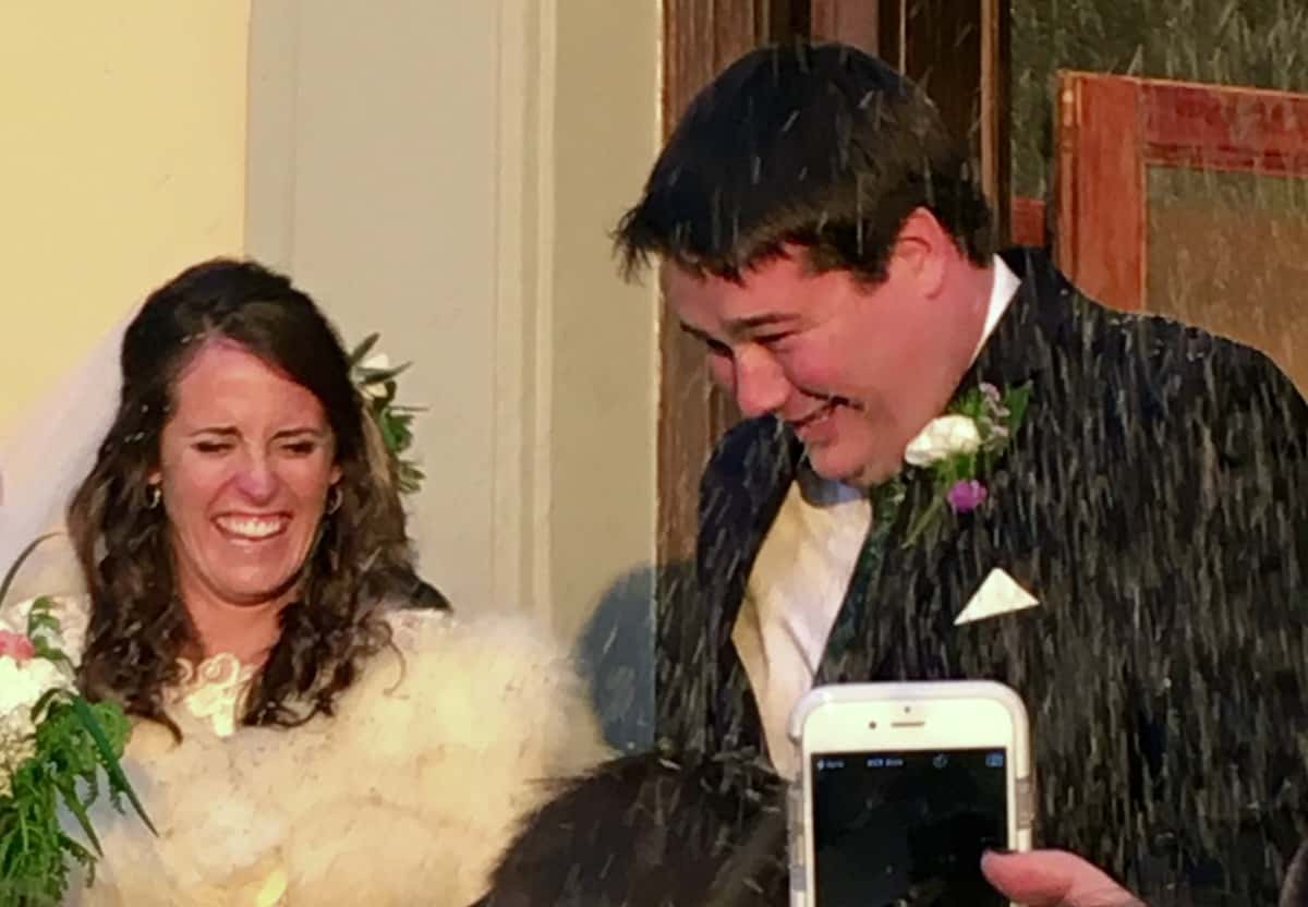 Wedding photo of my son's friends.