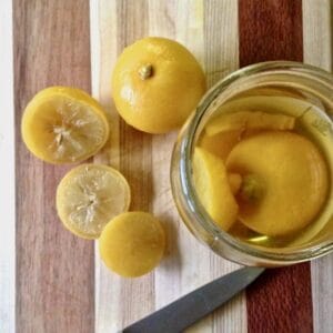 Preserving lemons.