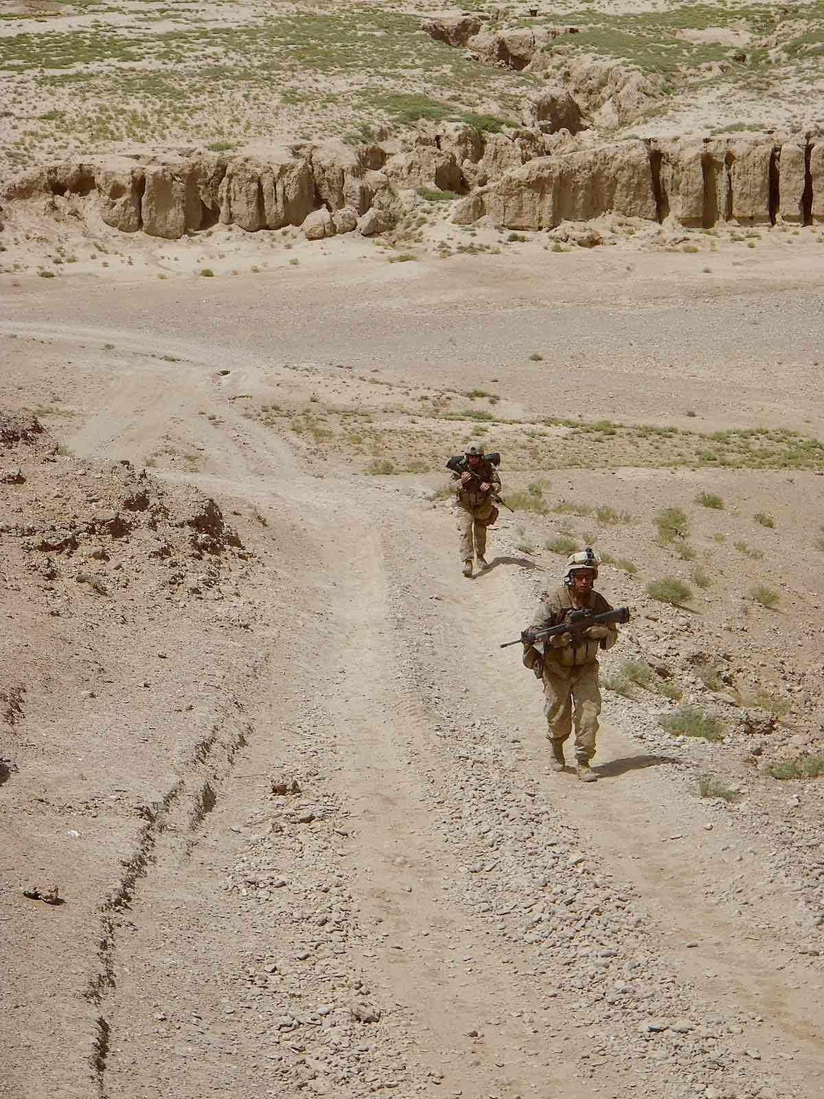 Marines on patrol.