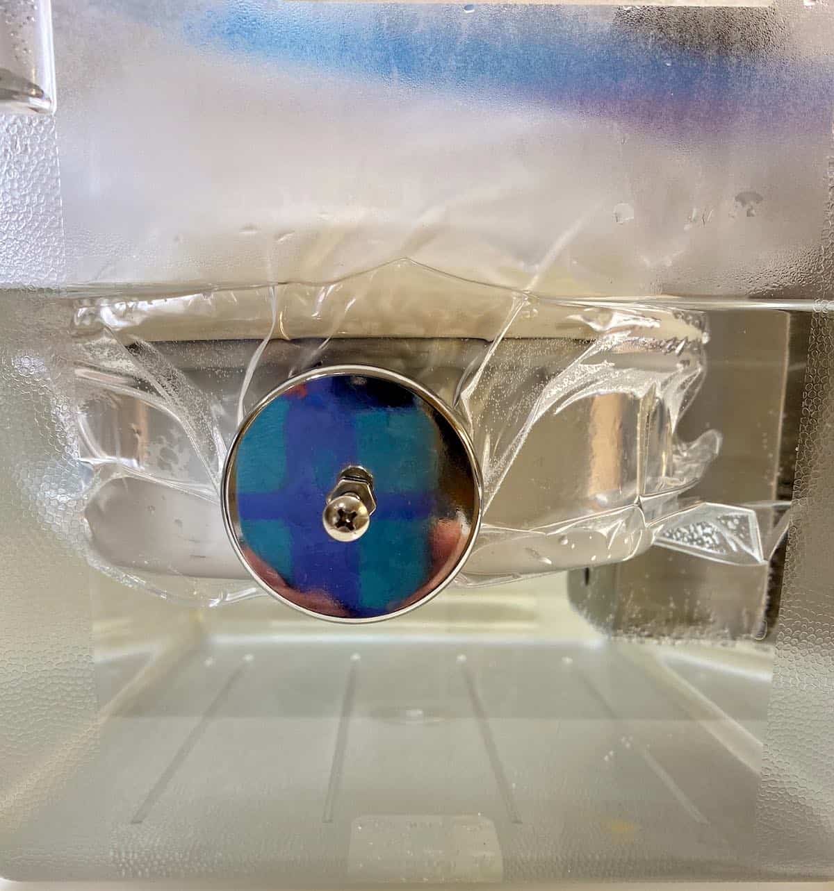 sous vide cake sealed and under vacuum