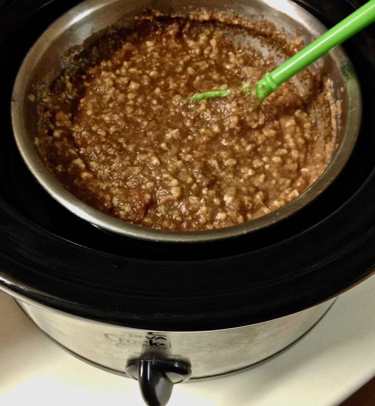 Toasted teff & steel cut oats.