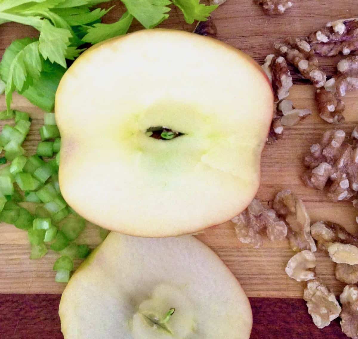 California walnuts, apples and celery add healthy crunch