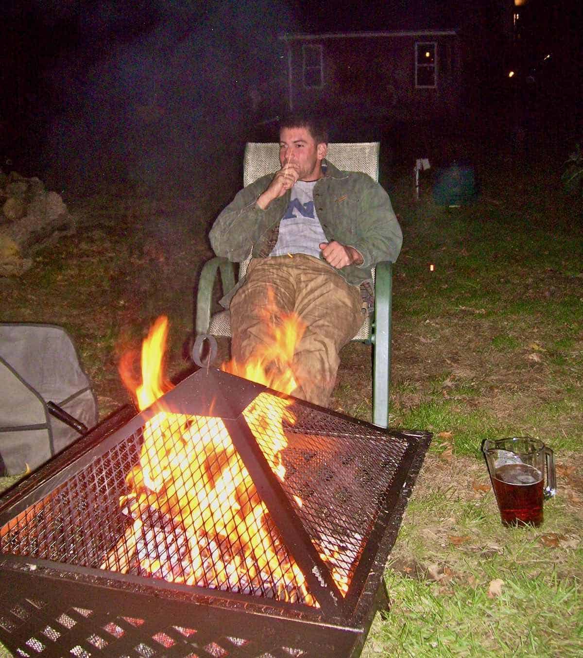 He always loved a good camp fire.