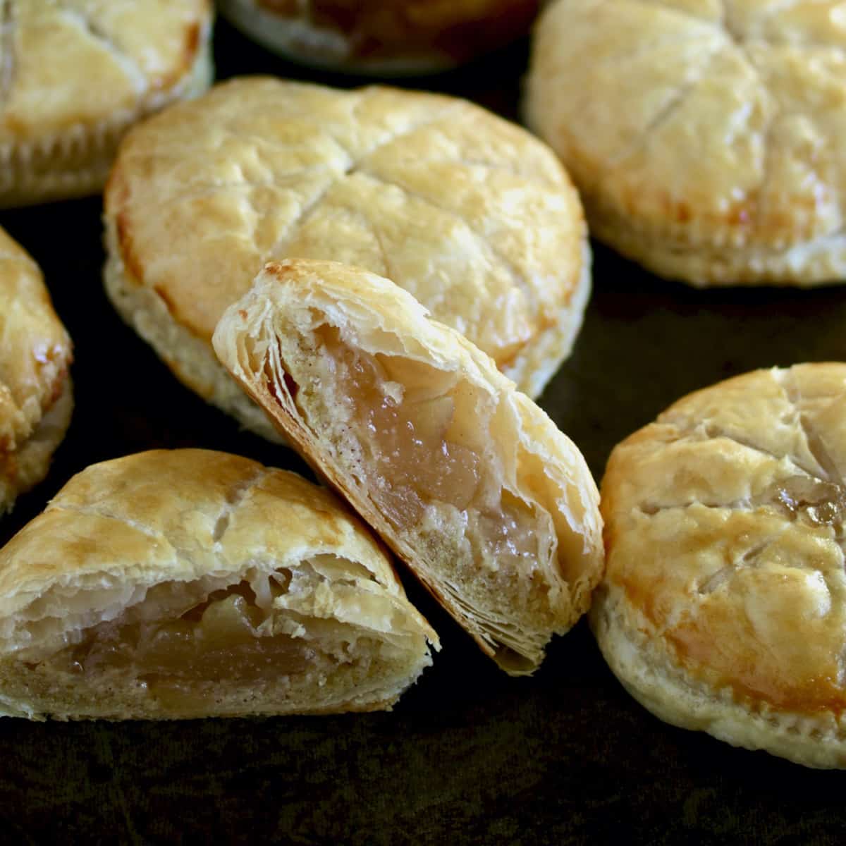 Apple filled pastries.