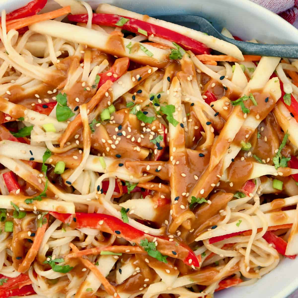 The best warm pear pad Thai salad.