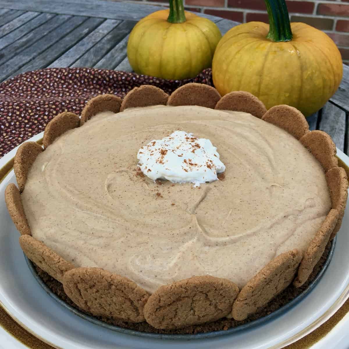 The best pumpkin torte with fresh pumpkins.